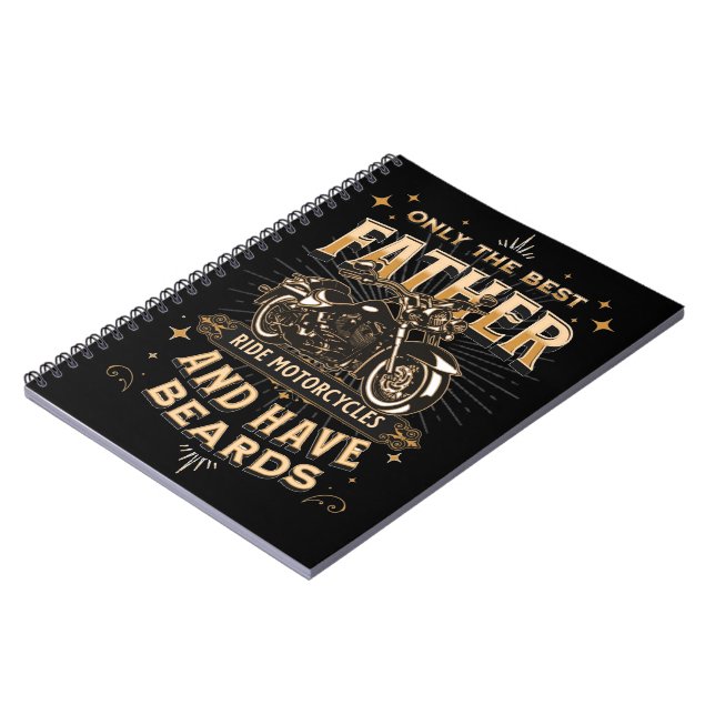 Carnet Only The Best Father Ride Motorcycles, Have Beards (Côté gauche)