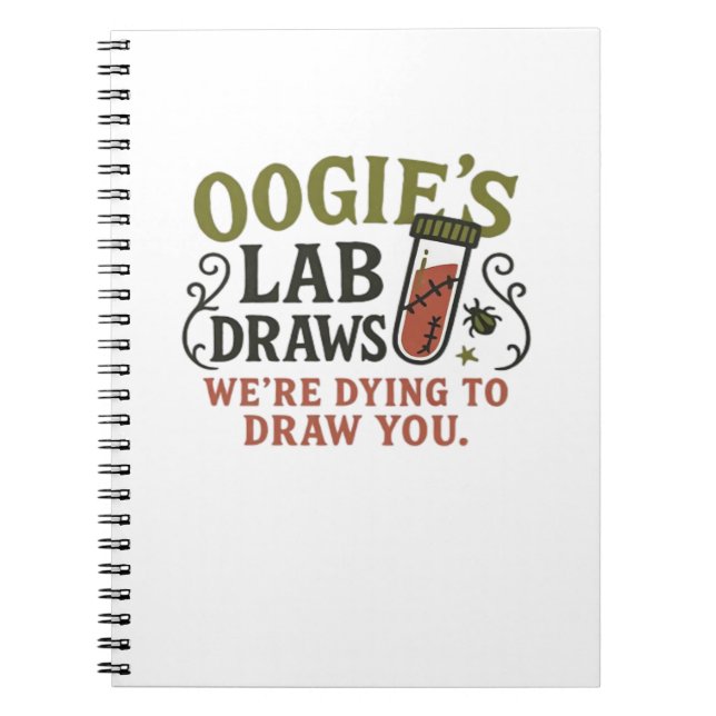 Carnet Oogie’s Lab Draws - Drôle Halloween Phlebotomiste  (Devant)