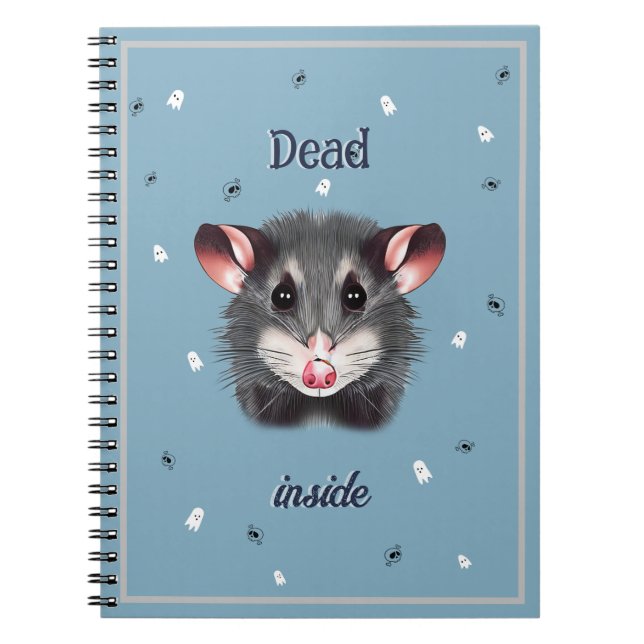 Carnet Opossum mort dans les fantômes et les crânes (Devant)