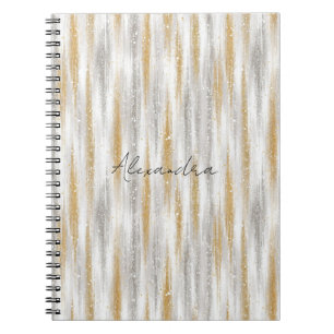 Carnet Or Argent Chic Glamour Paillettes Rayures