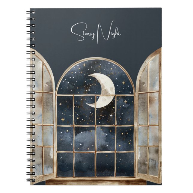 Carnet Or Bleu Étoiles Argent (Devant)