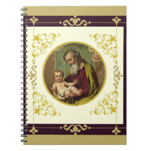 Carnet Or décoratif de Jésus de St Joseph et d'enfant