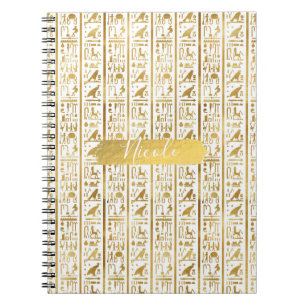 Carnet Or et Blanc Égyptien Égypte Glam Moderne Chic
