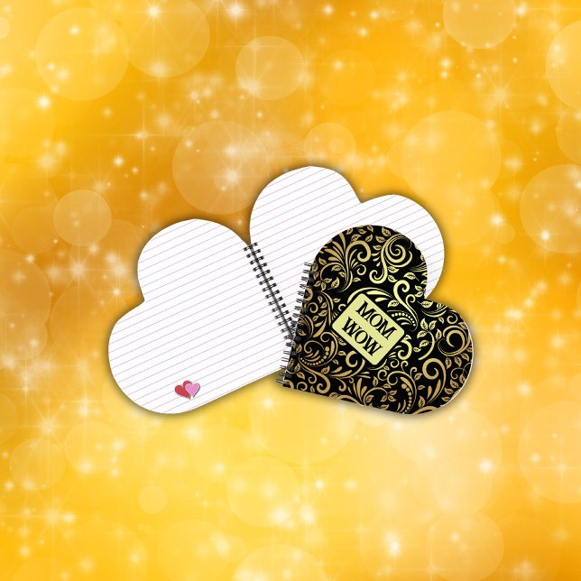 Carnet Or et noir - MOM - WOW | Spirale (Créateur téléchargé)