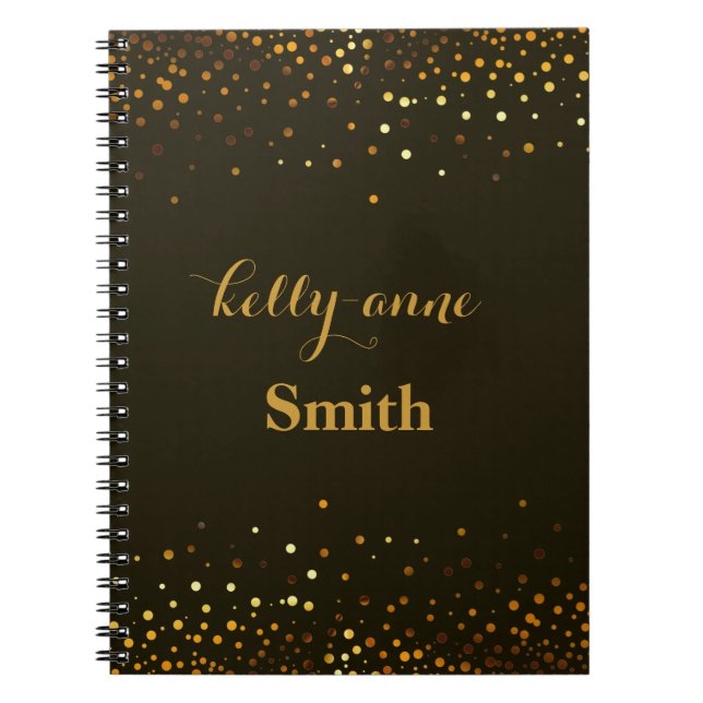 Carnet Or Glitter Faux Feuille Glamour kraft (Devant)