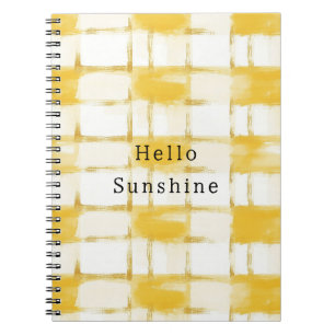 Carnet Or Jaune Blanc Rayures Ecossais
