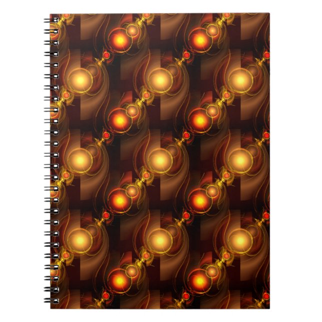 Carnet Or Moderne Boho Élégant Motif d'Art Abstrait #501 (Devant)
