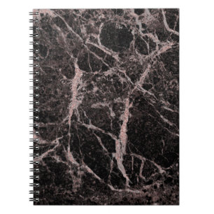 Carnet Or noir et rose Paillettes Marbre Glam Tendance