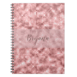Carnet Or rose luxueux rose scintillant féminin