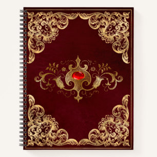 Carnet Or rouge Vintage or orange