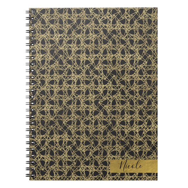 Carnet Or Scratch Doré Glamour Moderne Personnalisé (Devant)