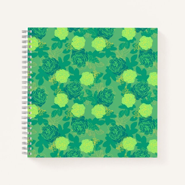 Carnet Or vert rose (Devant)