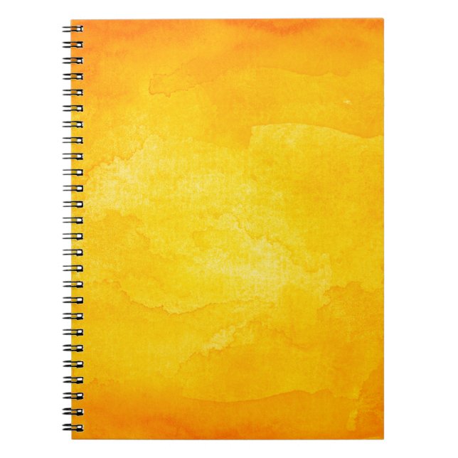 Carnet Orange abstrait aquarelle macro texture fond (Devant)
