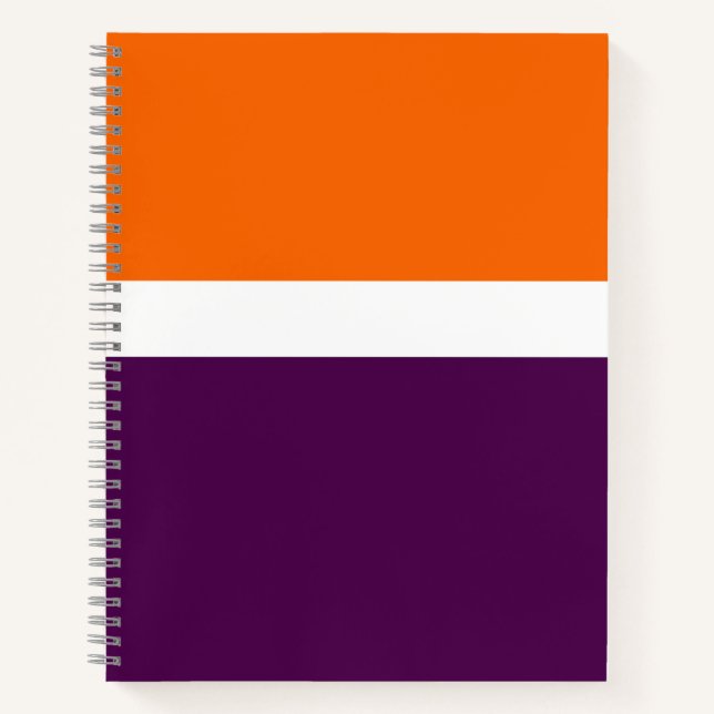 Carnet Orange blanc violet couleur pâle Conception des bl (Devant)