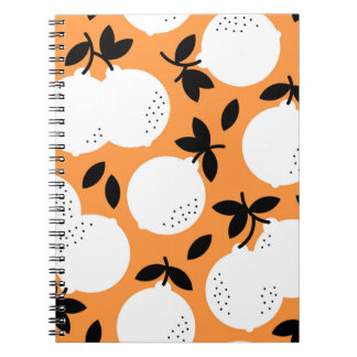 Carnet Orange Bliss : Motif de fruits exquis