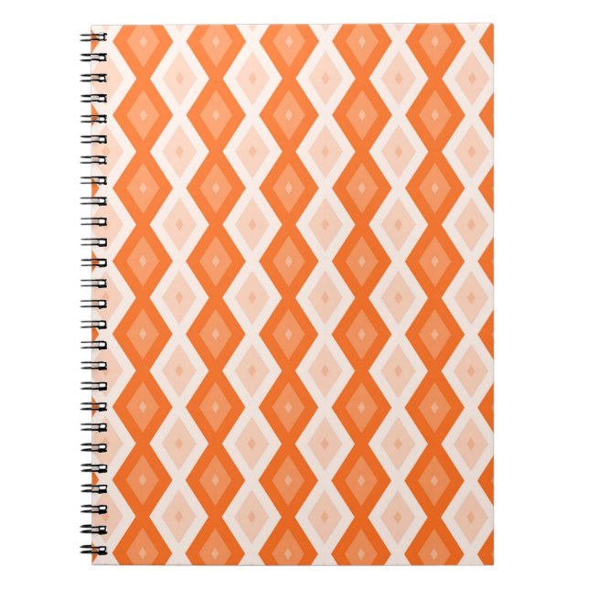 Carnet Orange diamond pattern (Devant)