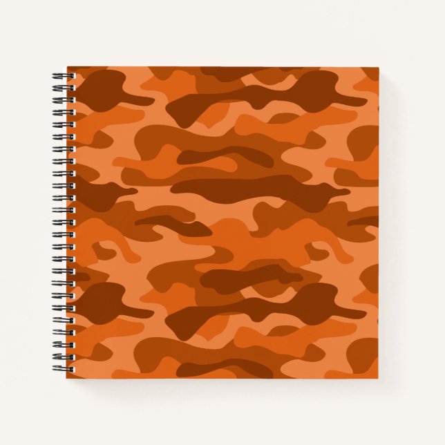 Carnet Orange Espagnol Camo Monocolore (Devant)