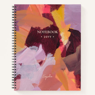 Carnet Orange et pourpre | Art Abstrait moderne personnal