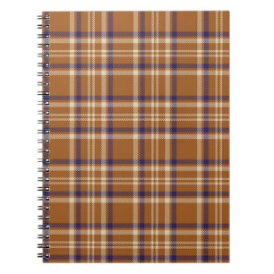 Carnet Orange Glen Plaid texturé transparent motif abstra