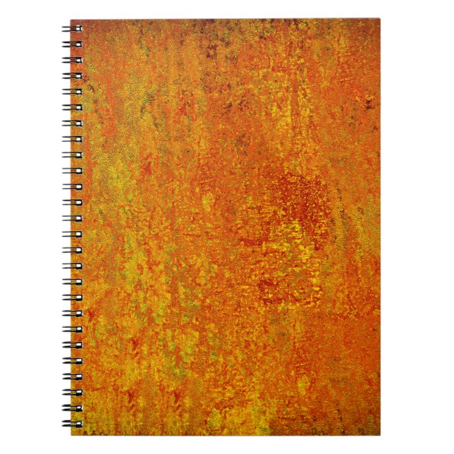 Carnet Orange jaune grunge fond abstrait, art, backgr (Devant)