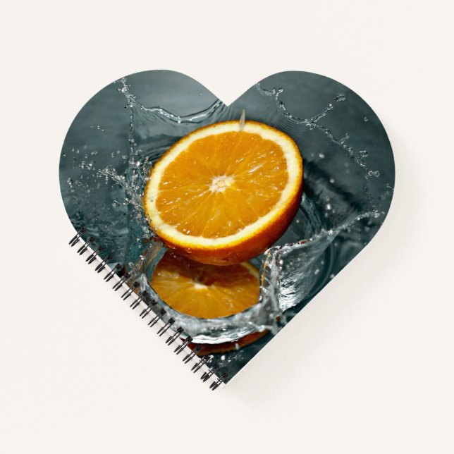 Carnet orange juteuse positive pour l'humeur vitaminée (Devant)