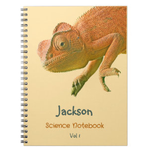 Carnet Orange Lizard Nommé Sujet De L'École