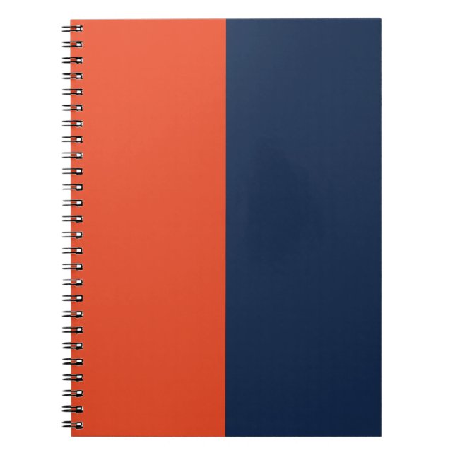 Carnet Orange & Marine Blue CUSTOM (Devant)
