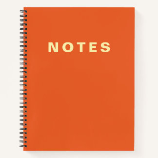Carnet Orange minimaliste simple