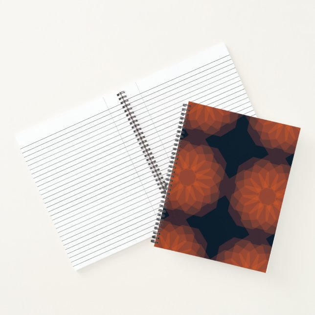Carnet Orange, moderne et géométrique abstraction des fle (Intérieur)