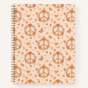 Carnet Orange Peace Floral
