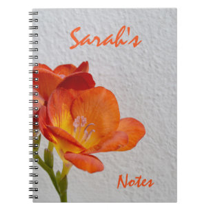 Carnet orange personnalisé de Fressia