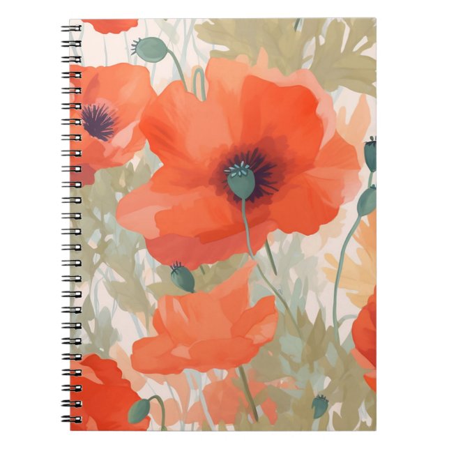 Carnet Orange Poppy Meadow (Devant)