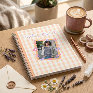 Carnet Orange Rose Violet Pastel Douce Photo Bohème Perso