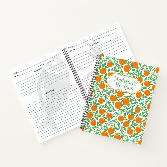 Carnet Orange Rustic Farmhouse French Country Recipe (Intérieur)