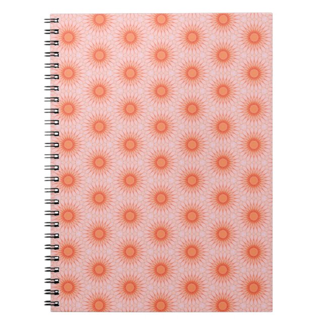 Carnet Orange vif et rose pêche  (Devant)