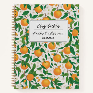Carnet Oranges Agrumes Fruitiers Motif Floral Shower de