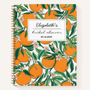 Carnet Oranges Agrumes Fruitiers Motif Floral Shower de