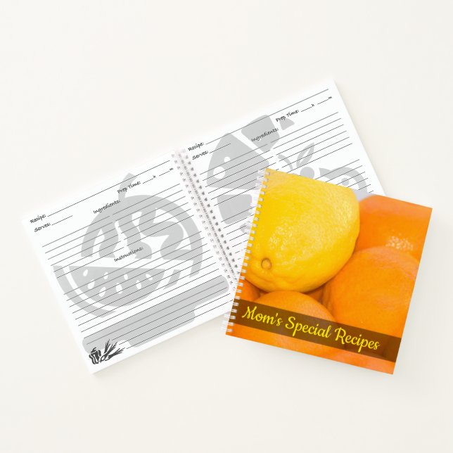 Carnet Oranges et citron - photo de fond (Intérieur)