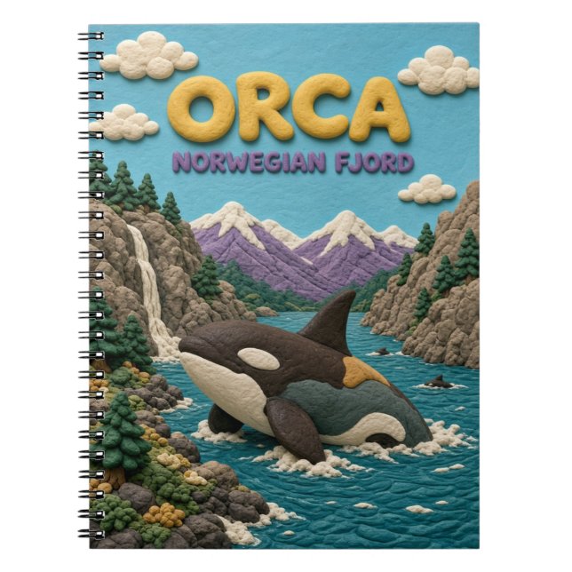Carnet Orca Fjord Norvégien Moderne KlayKoo (Devant)