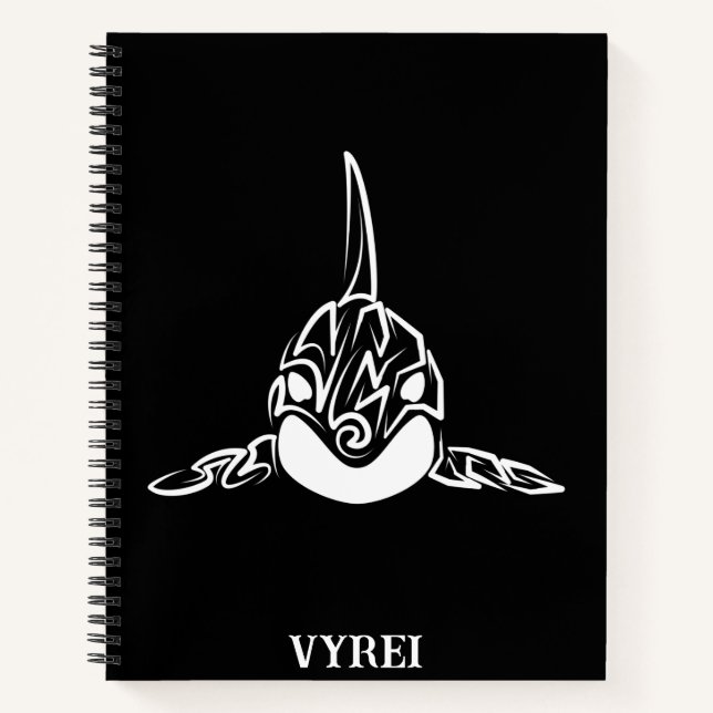 Carnet Orca tribale noire et blanche (Devant)