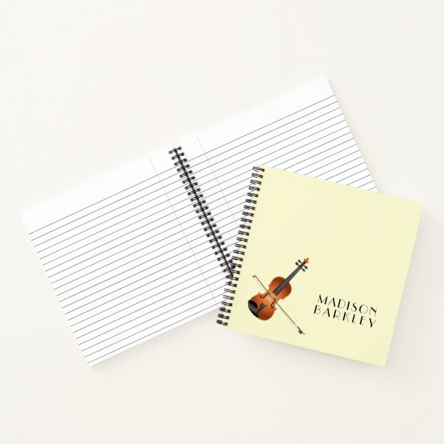 Carnet Orchestre de cordes de musiciens de violon (Intérieur)