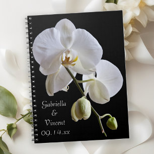 Carnet Orchidée blanche sur Mariage noir