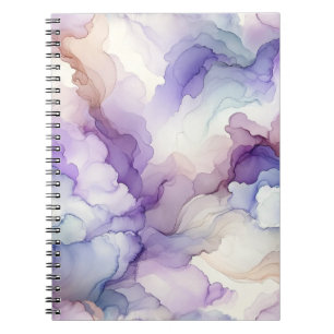 Carnet Orchidée florissante Aquarelle violette Art Abstra