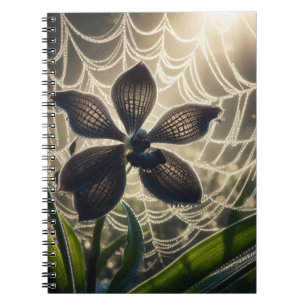 Carnet Orchidée noire Spiderweb Floral