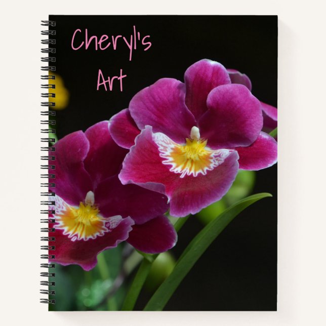 Carnet Orchidée rose (Devant)