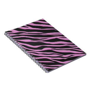 Carnet Orchidée rose rayé Zèbre