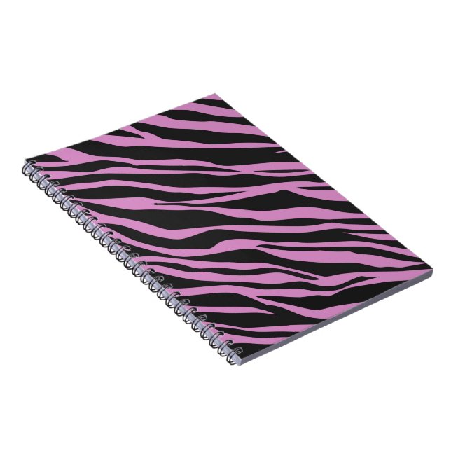 Carnet Orchidée rose Zèbre rayé (Côté Droit)
