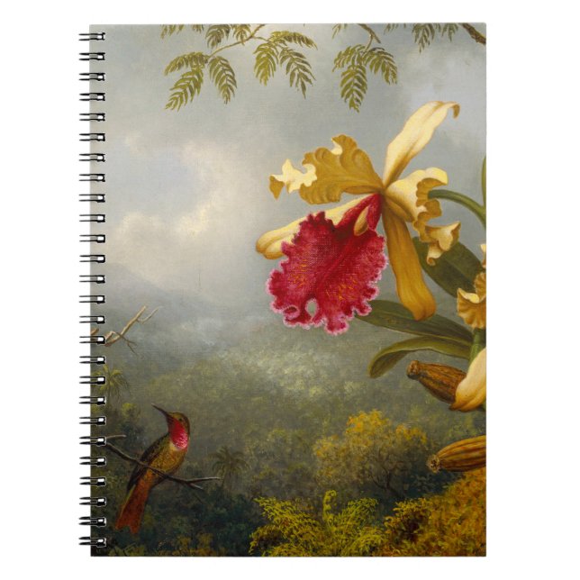 Carnet Orchidées et colibri Heade (Devant)