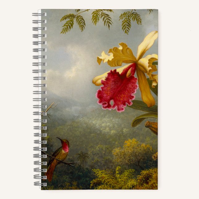 Carnet Orchidées et colibri Heade (Recto)