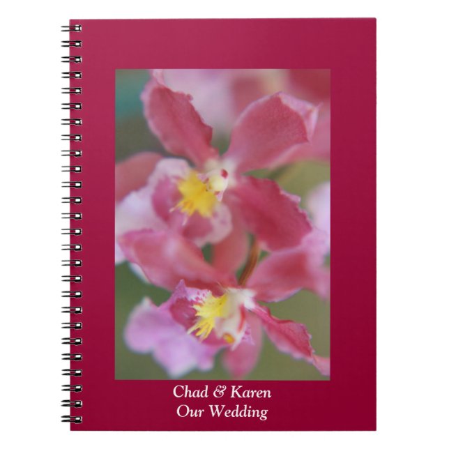 Carnet Orchidées rose et jaune (Devant)